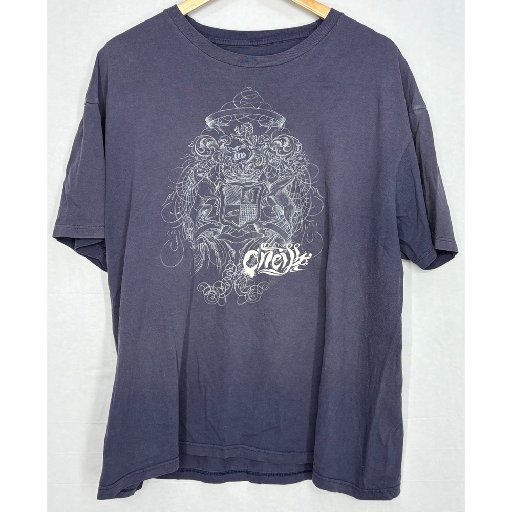 O'Neill T-Shirt Mens Blue Crest Logo Cotton Preshrunk Short Sleeve 2XL Vintage